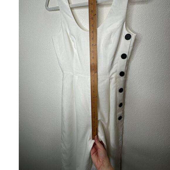 NWT Club Monaco Creme Emberlynn Linen Blend Jumpsuit 0 - Picture 14 of 16